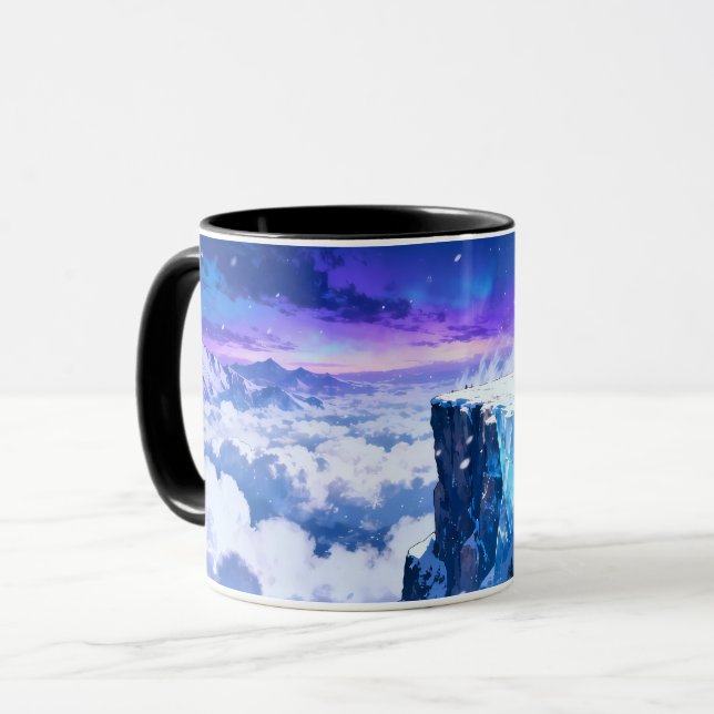 Frozen Sky Mug | Snowy Mountain Fantasy Ceramic Co (Front Left)