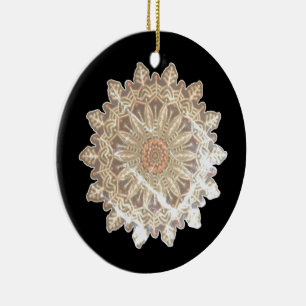 Frozen Snowflakes Gleam #6 Ceramic Tree Decoration