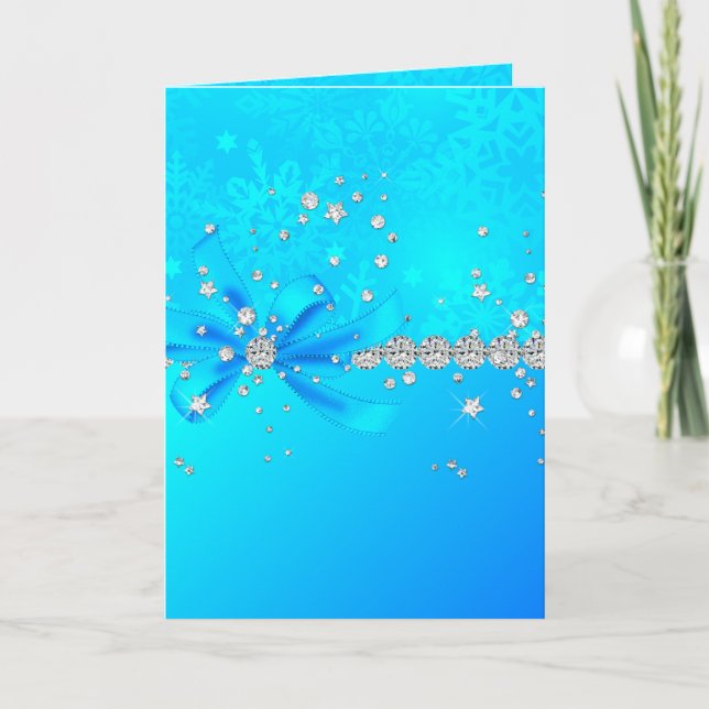 Frozen Snowflakes Holiday Card (Front)