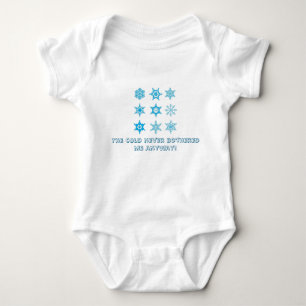 Frozen snowflakes - the cold never bothered me baby bodysuit