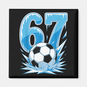 Frozen Soccer 67 Ice Sports Number Winter Style _1 Magnet