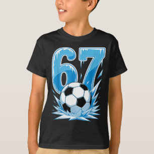 Frozen Soccer 67 Ice Sports Number Winter Style _1 T-Shirt