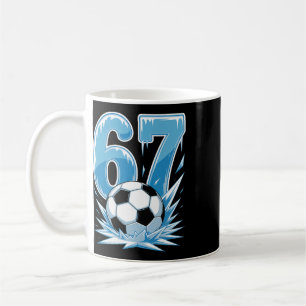 Frozen Soccer 67 Ice Sports Number Winter Style Coffee Mug