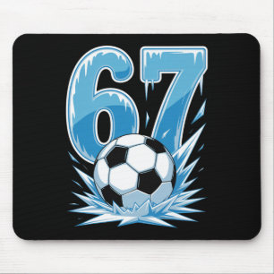Frozen Soccer 67 Ice Sports Number Winter Style Mouse Mat