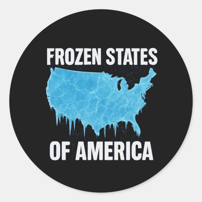 Frozen States of America Classic Round Sticker (Front)