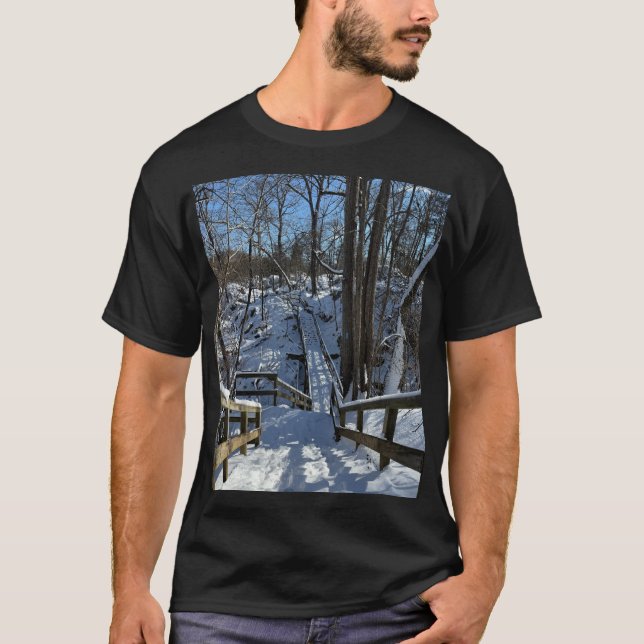Frozen Steps: Great Falls Winter Tee (Front)