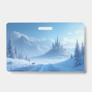 Frozen-style plastic badge ID badge