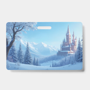Frozen-style plastic badge ID badge