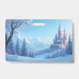 Frozen-style plastic badge ID badge