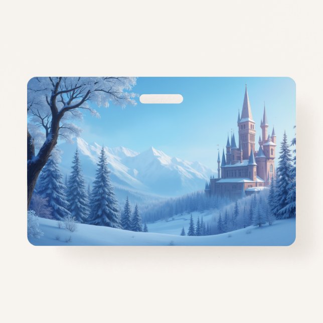 Frozen-style plastic badge ID badge (Back)