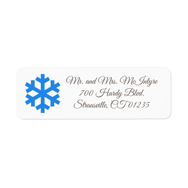 Frozen Theme Return Address Labels (Front)