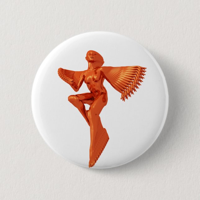 frozen time 6 cm round badge (Front)