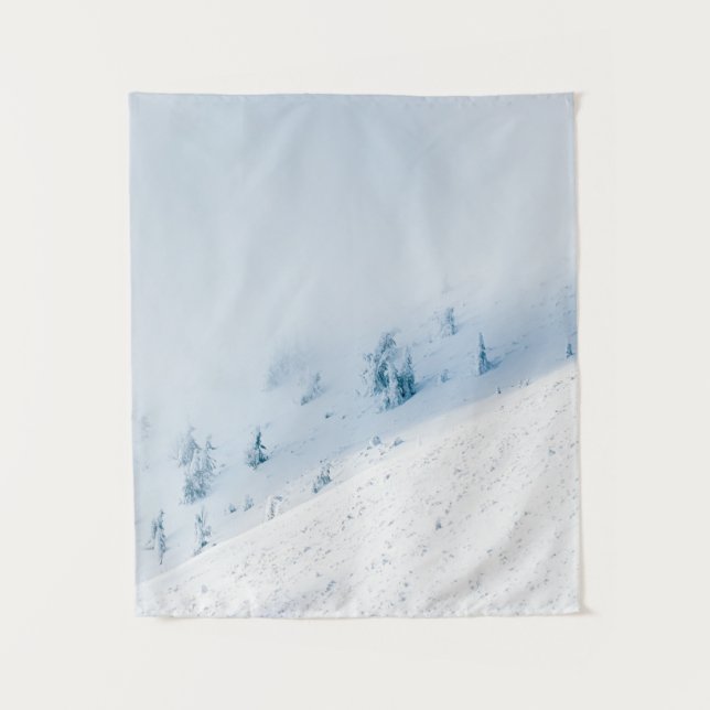 Frozen trees sun and clouds in the mountains tapestry (Front)
