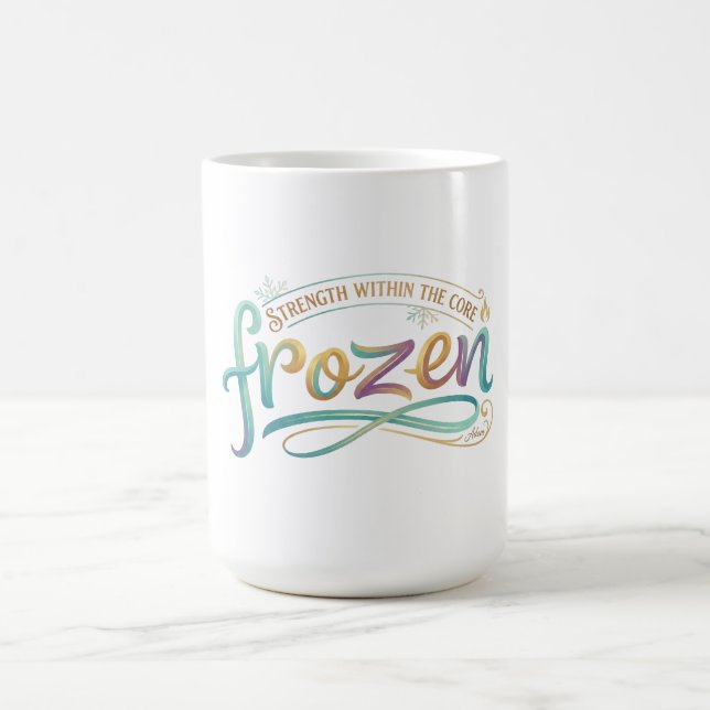 Frozen Typography Long Sleeve Shirt Coffee Mug (Center)