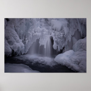 Frozen water fall poster