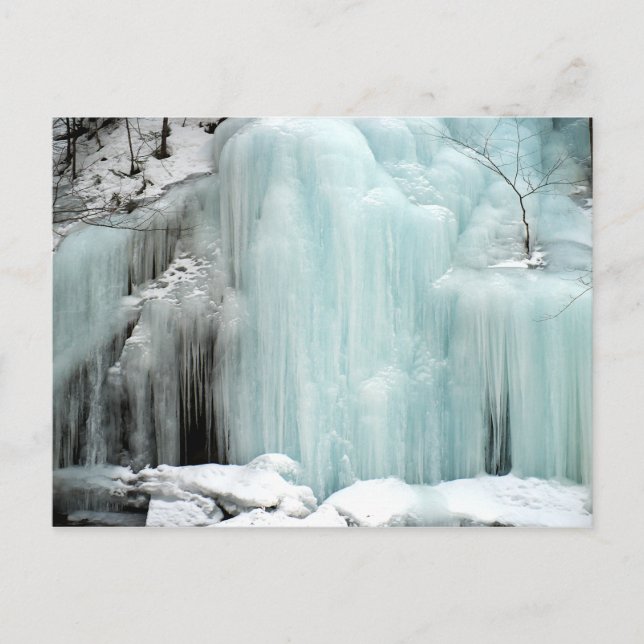Frozen Waterfall, blue Postcard (Front)