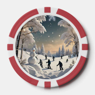 "Frozen Waterfall Wonder" Poker Chips