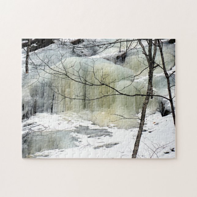 Frozen Waterfall, yellow Jigsaw Puzzle (Horizontal)