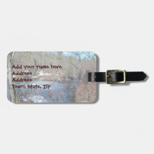 Frozen Wetlands Pond Luggage Tag