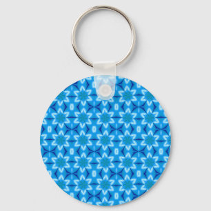 Frozen White Flowers Key Ring