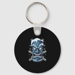 Frozen Winter Tiki Hawaiian Party Luau Cold Holida Key Ring