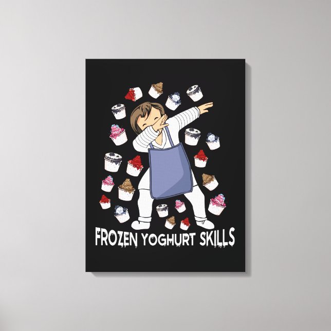Frozen Yoghurt Lover Yogu Frozen Yogurt Canvas Print (Front)