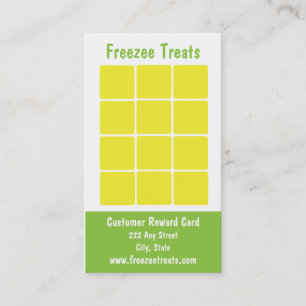 Frozen Yogurt Loyalty Business Card