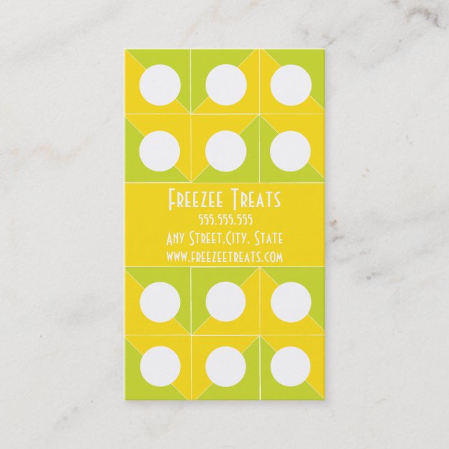 Frozen Yogurt Loyalty Business Card (Front)