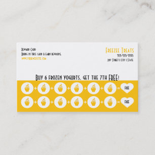 Frozen Yogurt Loyalty Business Card