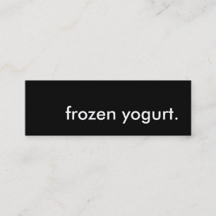 frozen yogurt. mini business card