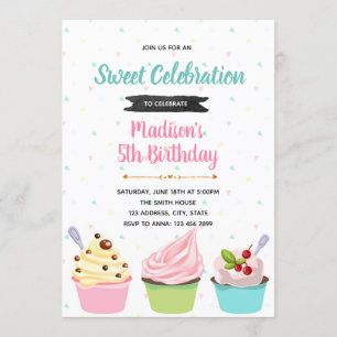 Frozen Yogurt party invitation