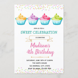 Frozen yogurt party invitation