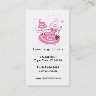 Frozen Yogurt Sisters Business Card