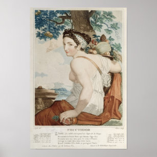 Fructidor  twelfth month of  Republican Calendar Poster