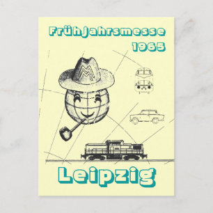 Frühjahrsmesse Leipzig Werbedesign DDR Postcard