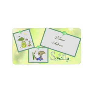 Frühling adressaufkleber label