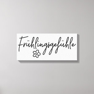 Frühlingsgefühle, German Word, Spring Fever Canvas Print