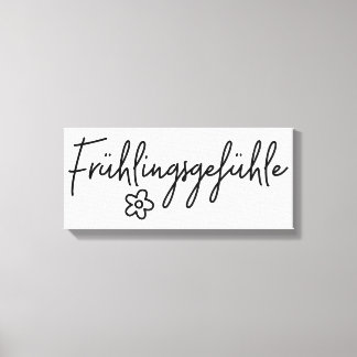 Frühlingsgefühle, German Word, Spring Fever Canvas Print