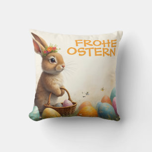Frühlingsgrüß vom Osterhasen Cushion