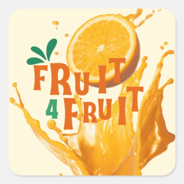Fruit 4 Fruit Square Sticker (Front)