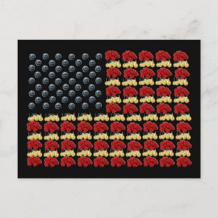 Fruit American Flag Postcard