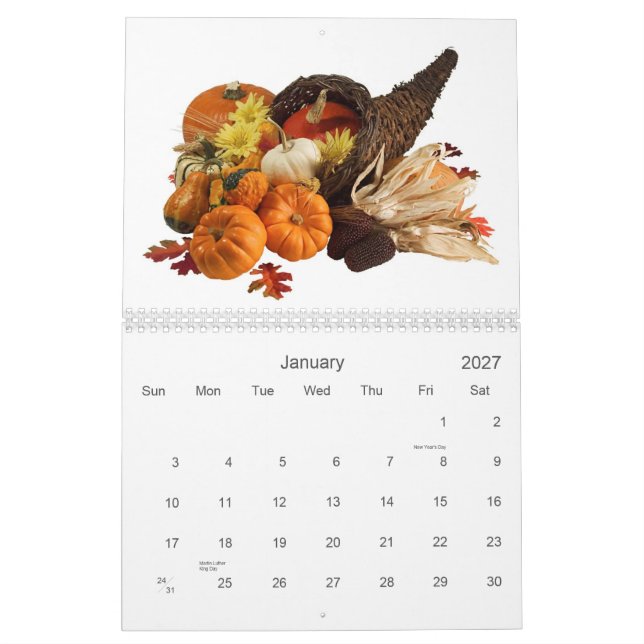 Fruit and Food Calender 14 Calendar (Jan 2027)