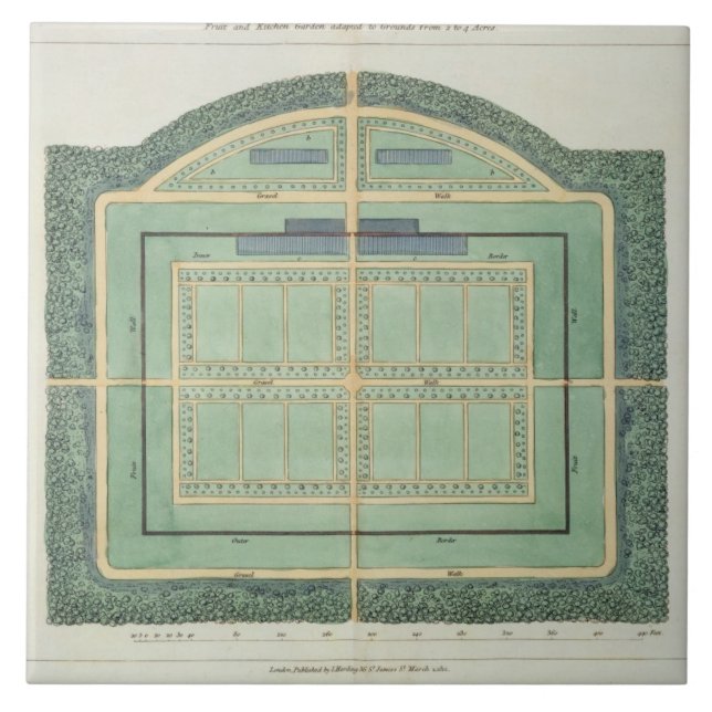 Fruit and Kitchen garden,from 'Hints on the Format Tile (Front)