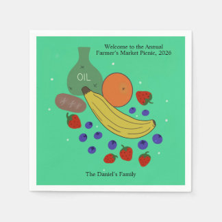 Fruit and Oil 4.75 x 4.75-inch Event Napkins