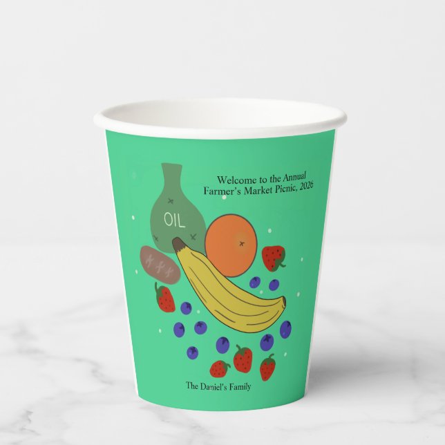 Fruit and Oil 8-oz Event Paper Cups (Front)
