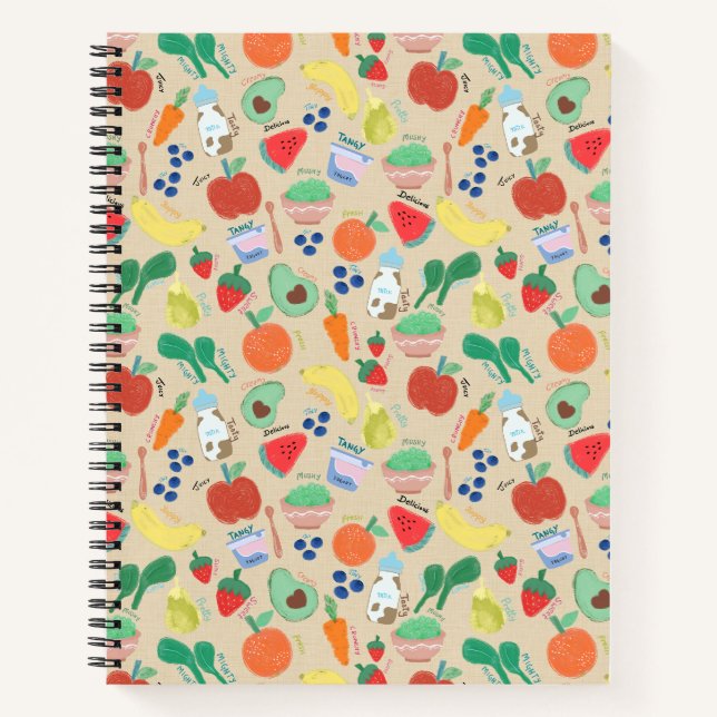 Fruit and veg- food Spiral Notebook (Front)
