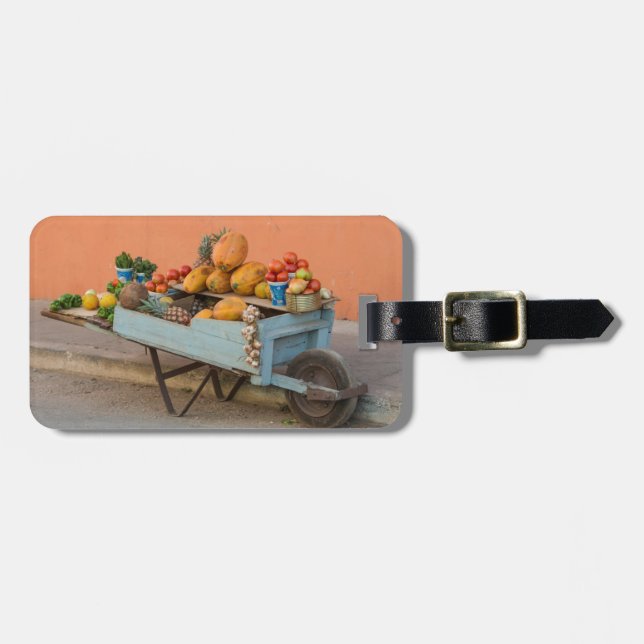 Fruit and vegetable cart, Cuba Luggage Tag (Front Horizontal)