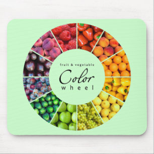 Fruit and vegetable colour wheel (12 colours) mouse mat