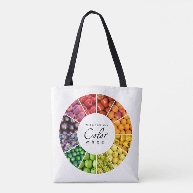 Fruit and vegetable colour wheel (12 colours) tote bag (Back)