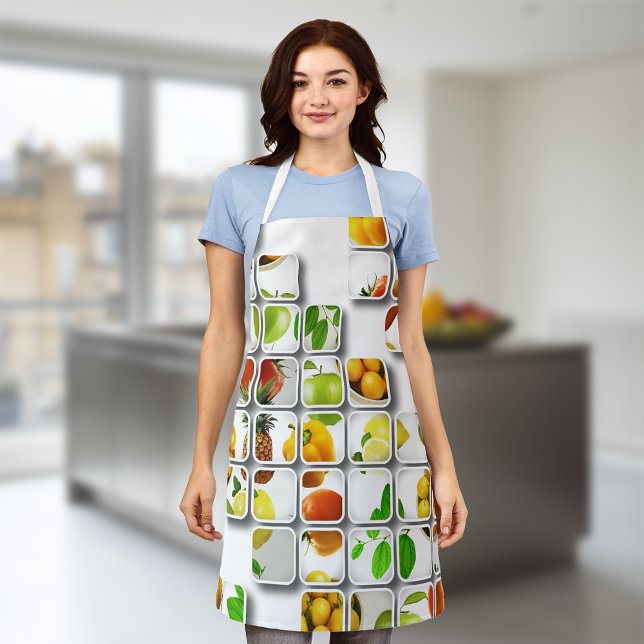 Fruit And Vegetable Grid Apron (Creator Uploaded)